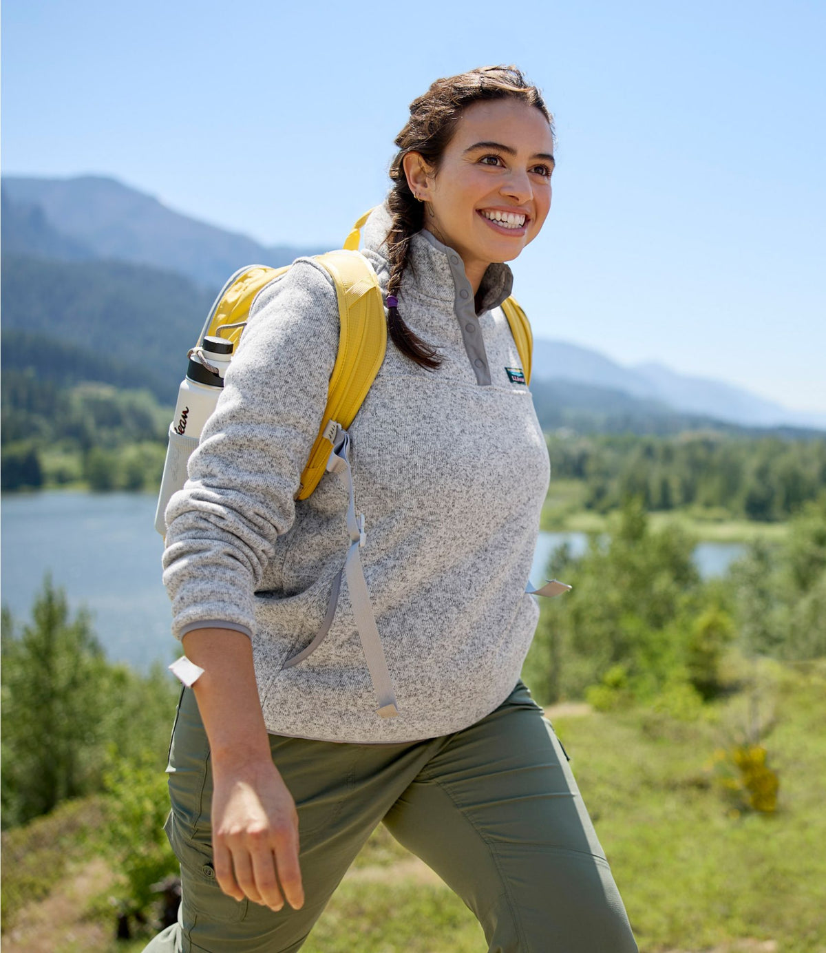 L.L.Bean Women's L.L.Bean Sweater Fleece Pullover Fig
