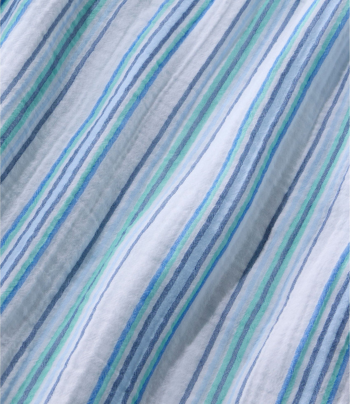 L.L.Bean Women's Cloud Gauze Short-Sleeve Shift Dress, Stripe Dark Salmon Multi Stripe