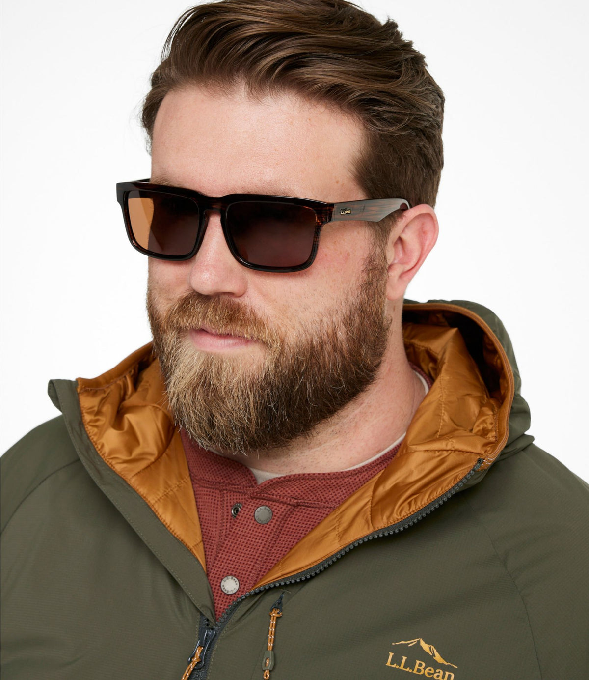 L.L.Bean Adults' L.L.Bean Bruder Polarized Sunglasses Matte Driftwood Gray/Smoke
