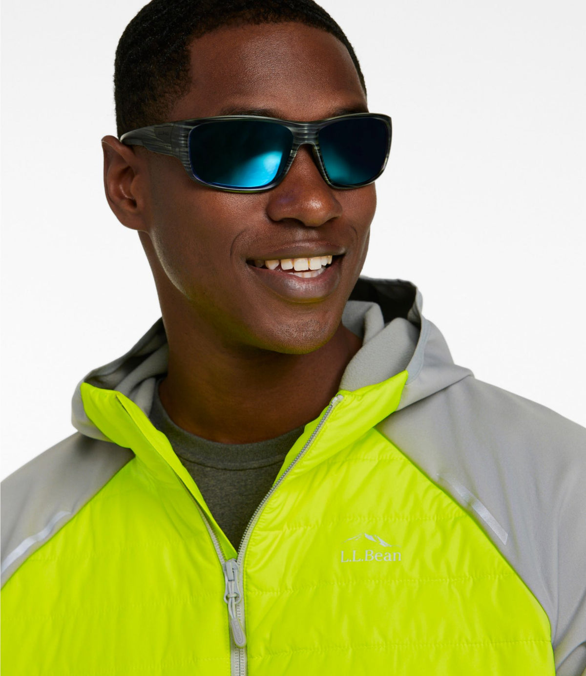 L.L.Bean Adults' L.L.Bean Beachside With Hydroglare Polarized Sunglasses Matte Dark Demi/Brown with Gold Mirror