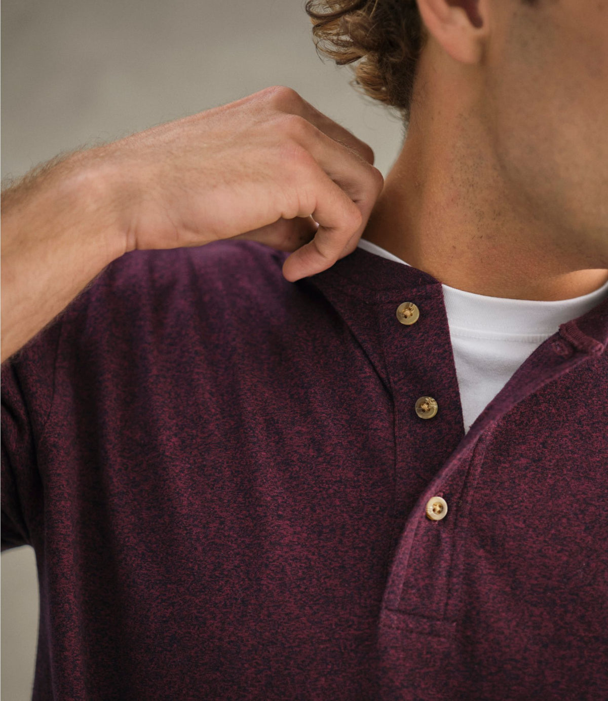 L.L.Bean Men's Carefree Unshrinkable Tee, Traditional Fit, Long-Sleeve Henley Charcoal Heather