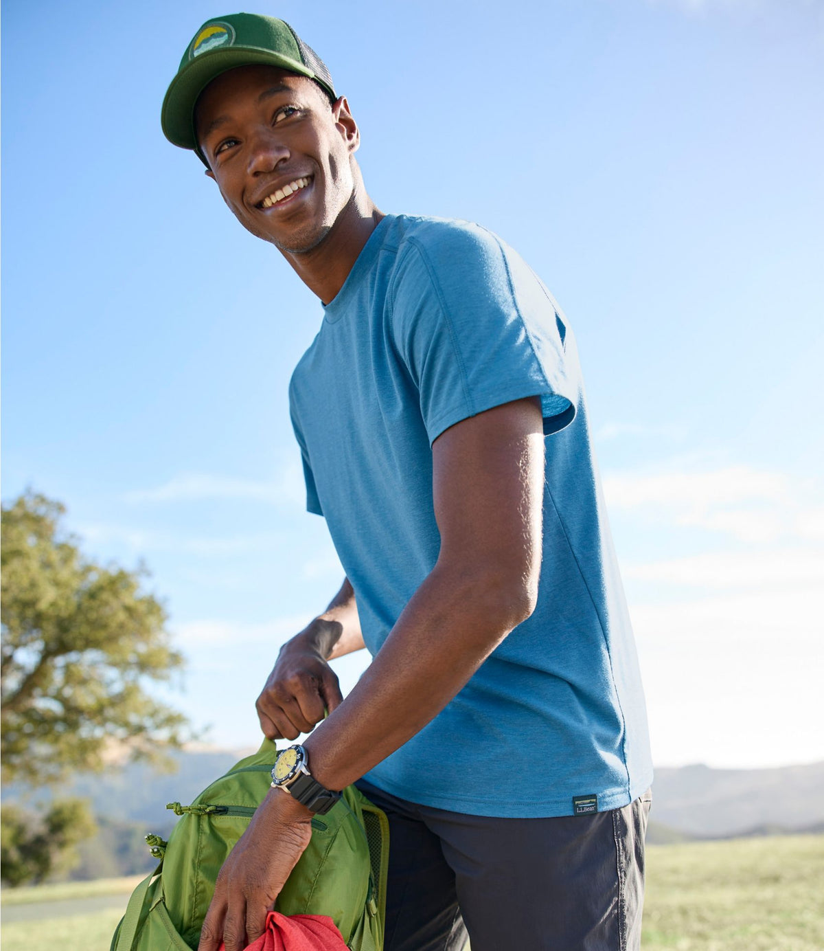 L.L.Bean Men's Everyday SunSmart® Tee, Short-Sleeve Sea Green