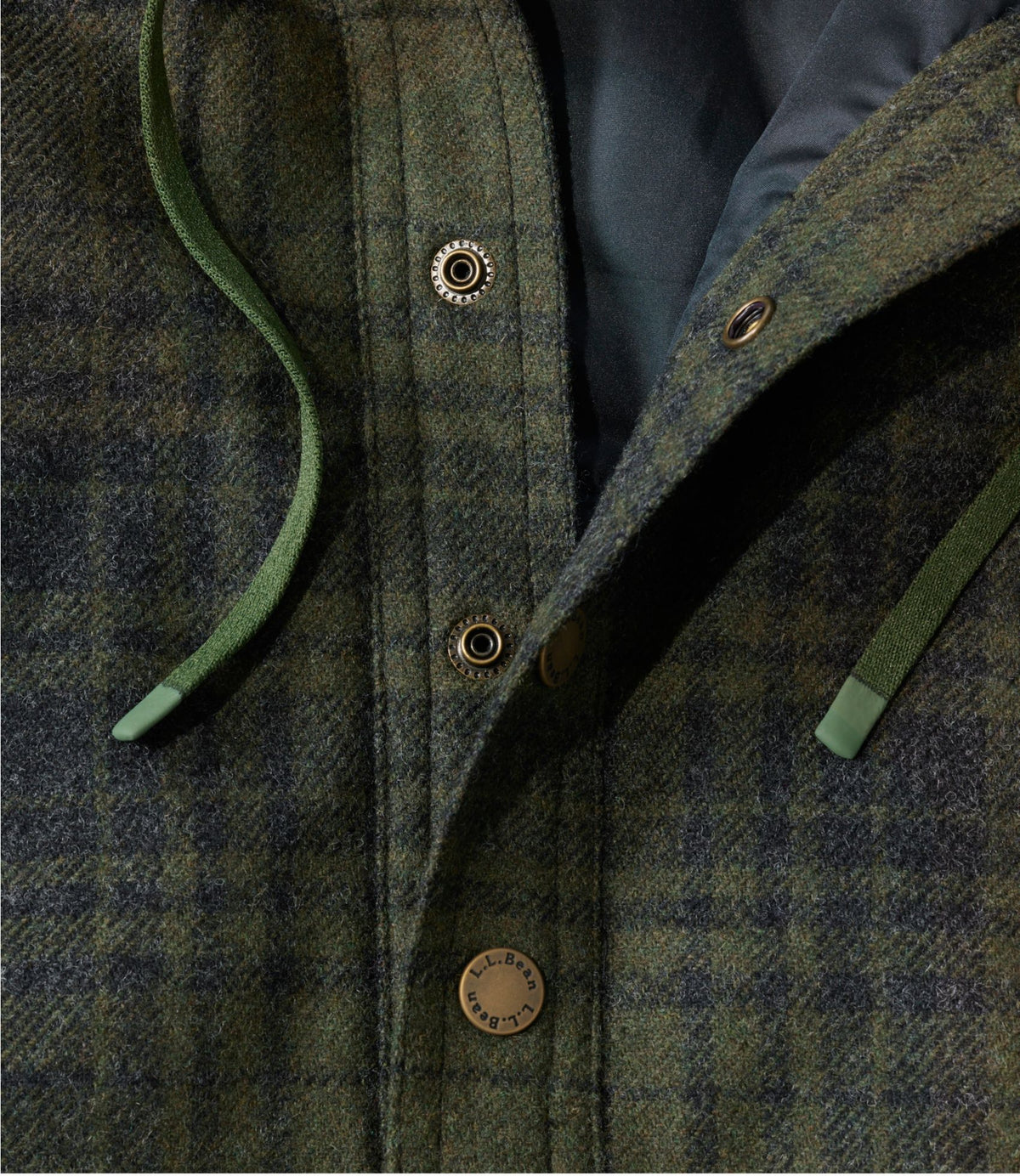 L.L.Bean Men's Maine Guide Wool Anorak Forest Shade