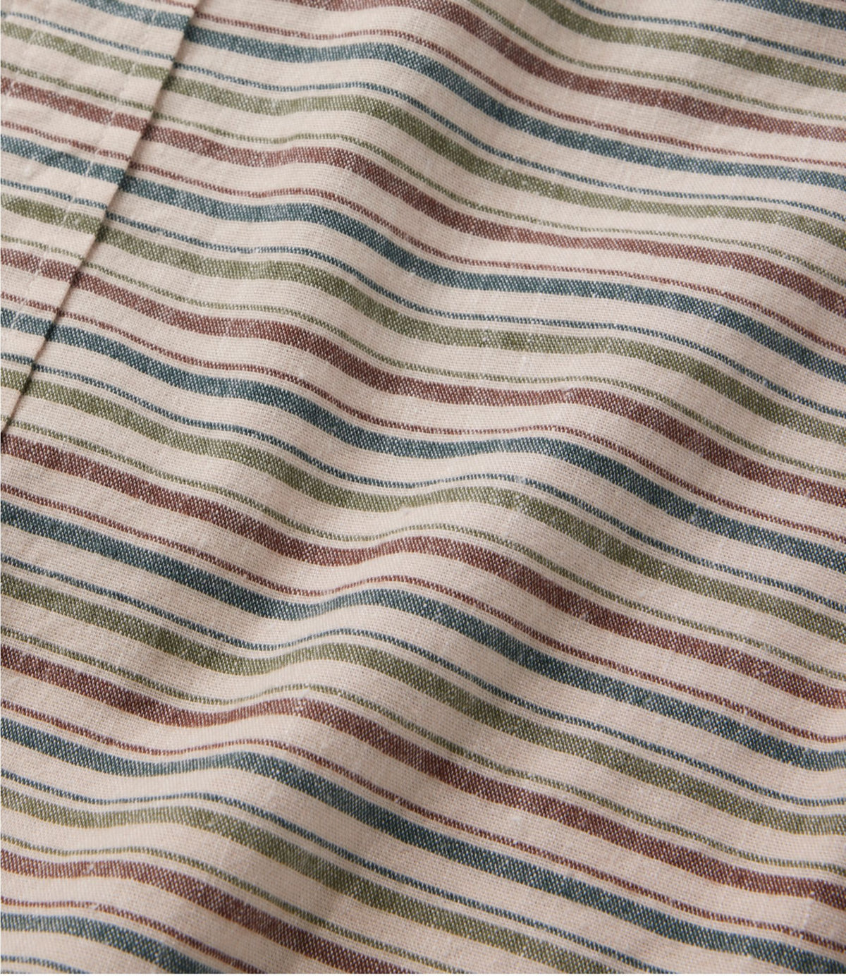 L.L.Bean Men's Stonecoast Hemp Shirt, Short-Sleeve, Slightly Fitted Untucked Fit, Stripe Silver Birch