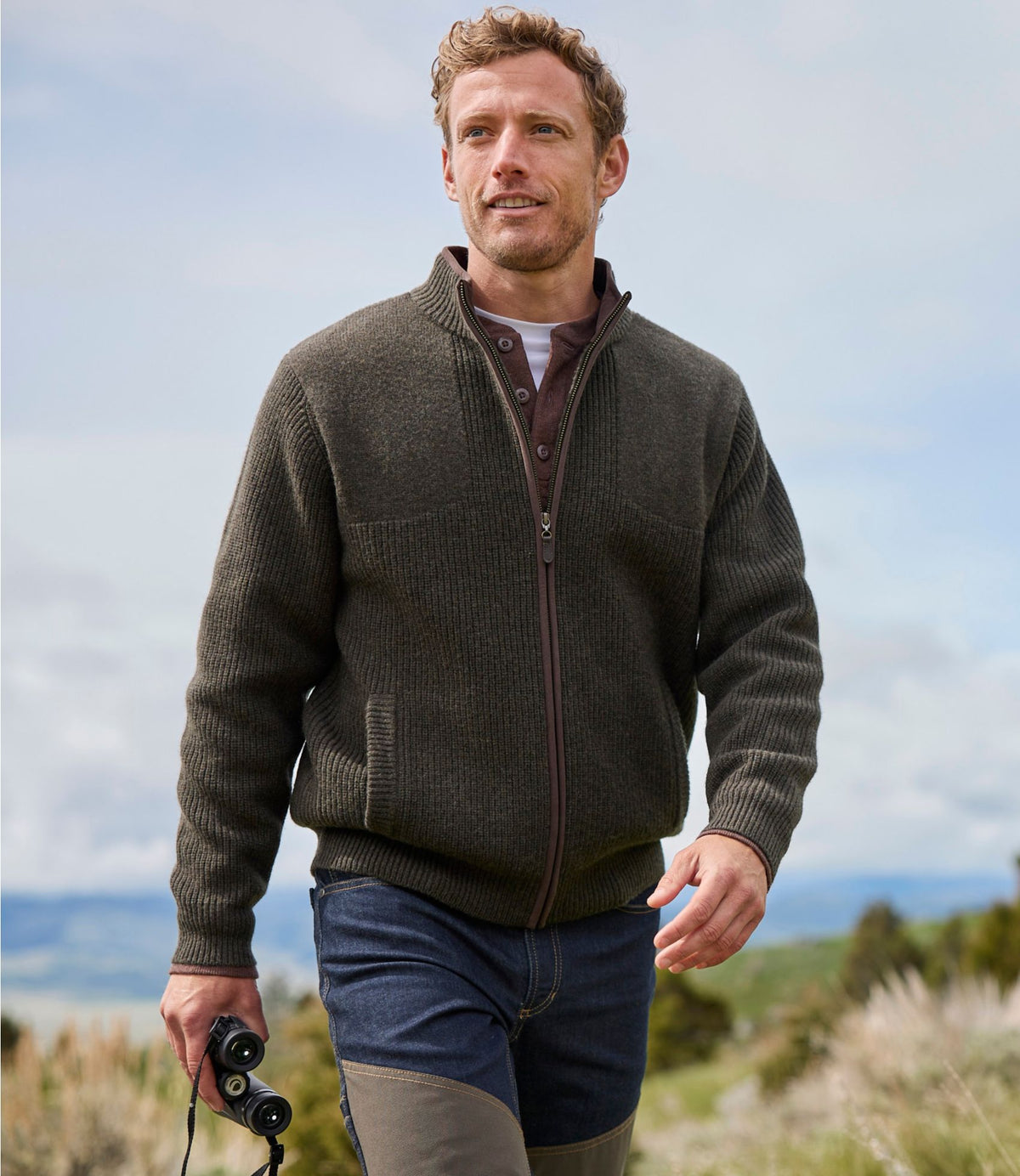 L.L.Bean Men's Waterfowl Sweater, Full Zip Carbon Navy