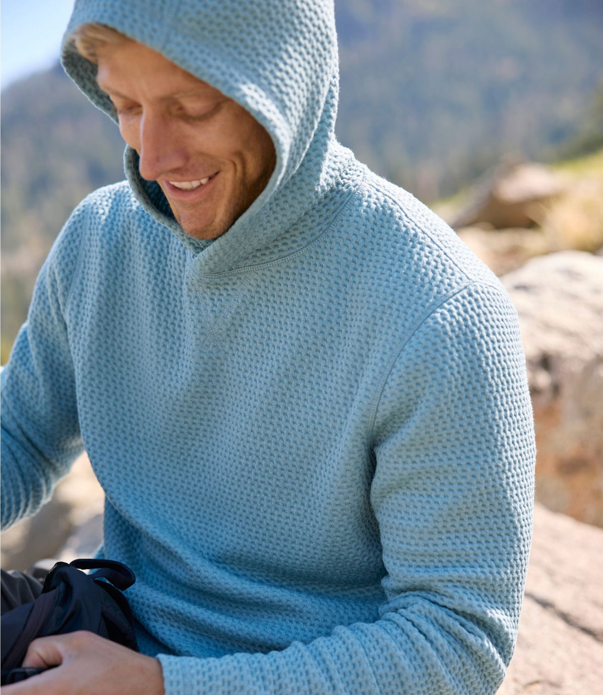 L.L.Bean Men's Ridgeknit Pullover, Hoodie Shale Gray