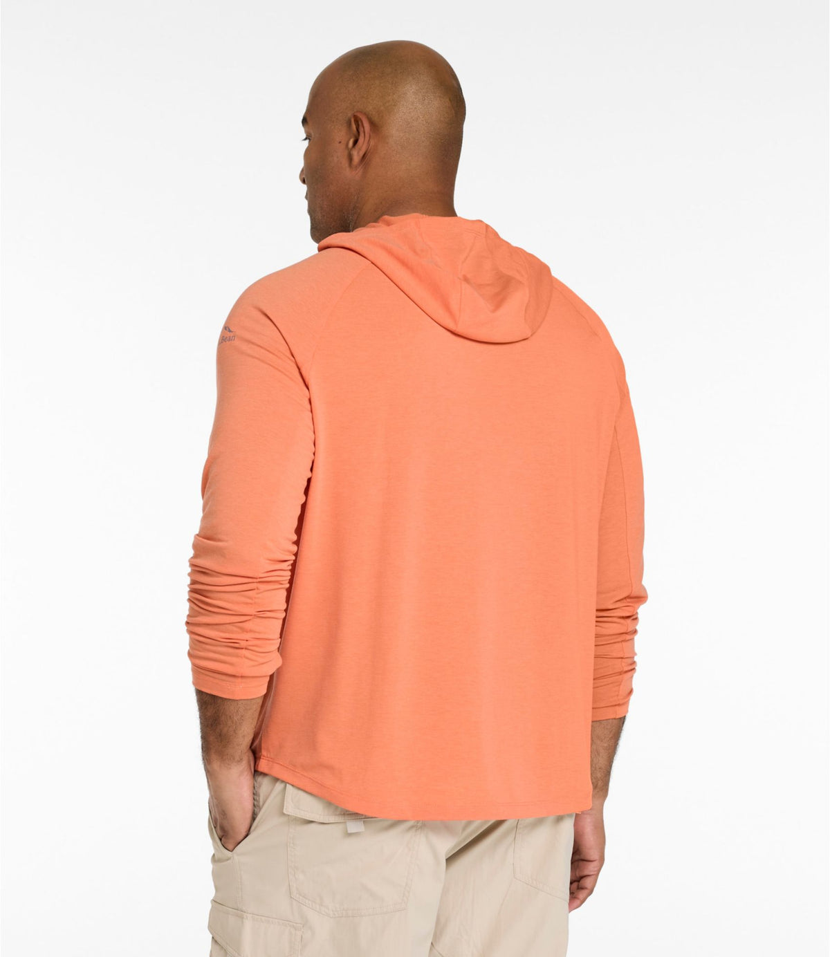L.L.Bean Men's SunSmart Comfort Hoodie, Long-Sleeve Faded Orange
