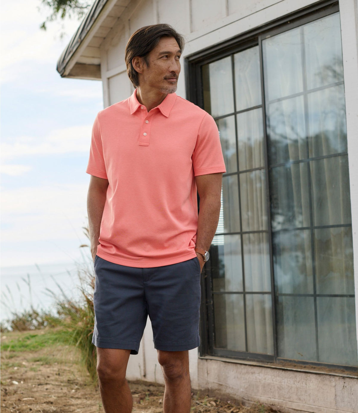 L.L.Bean Men's Comfort Stretch® Chino Shorts, 8" Carbon Navy