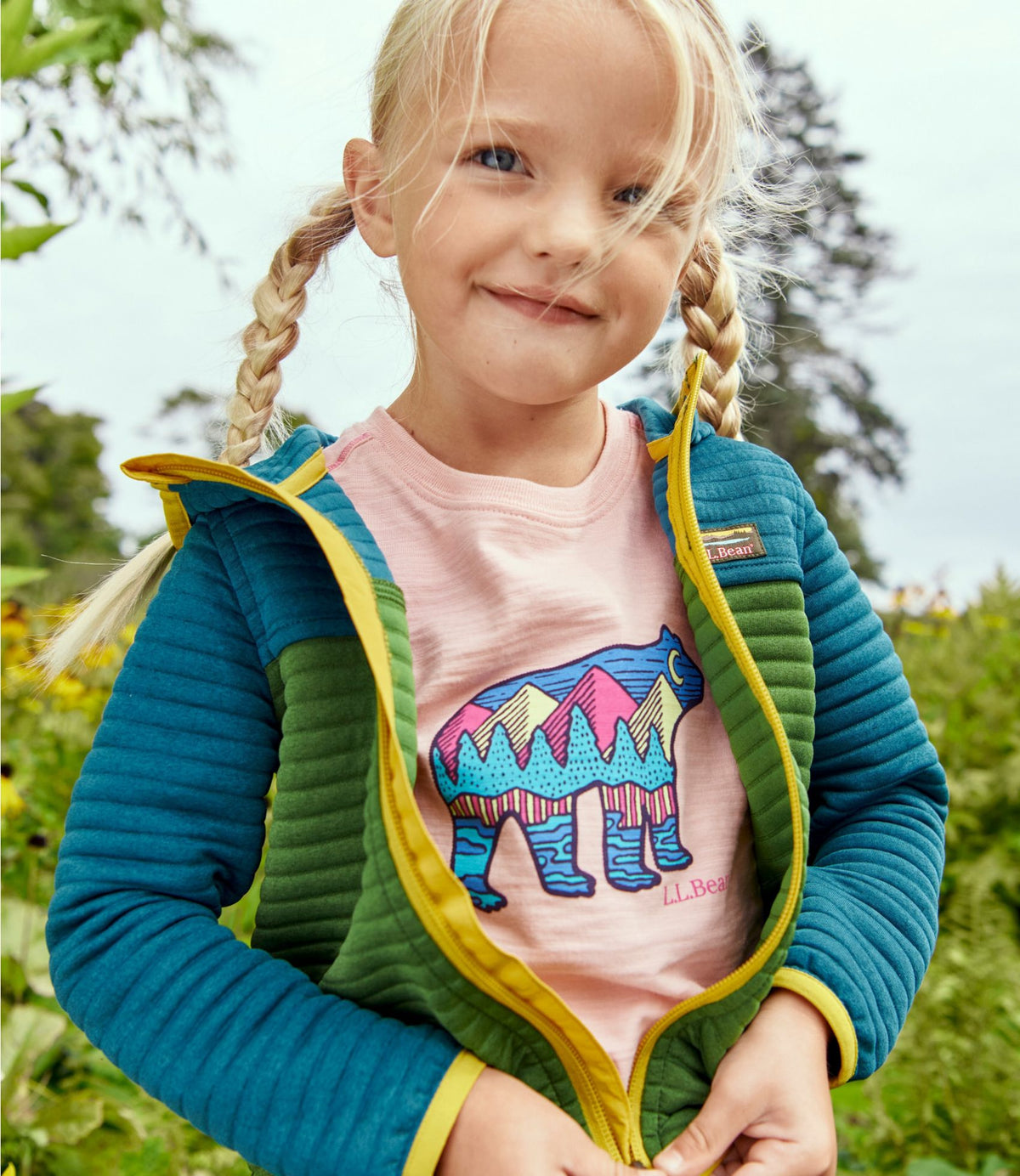 L.L.Bean Toddlers' Airlight Full-Zip Hoodie Carbon Navy