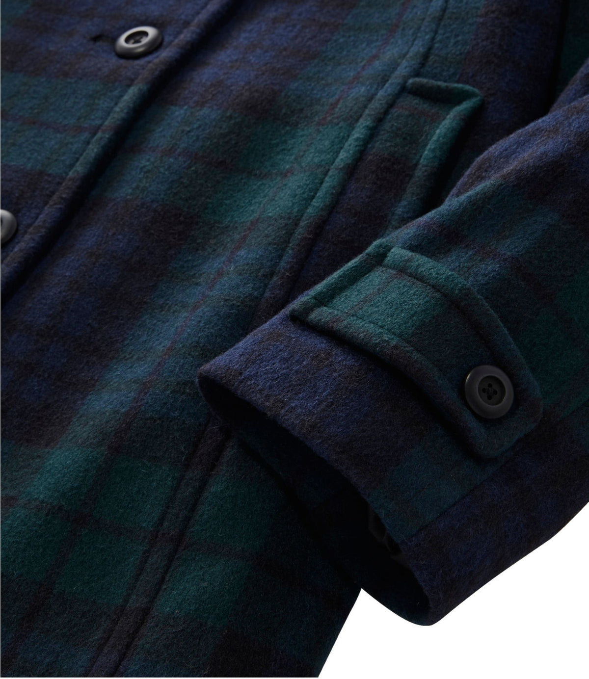L.L.Bean Women's Classic Lambswool Polo Coat, Three-Quarter, Pattern Royal Red Plaid