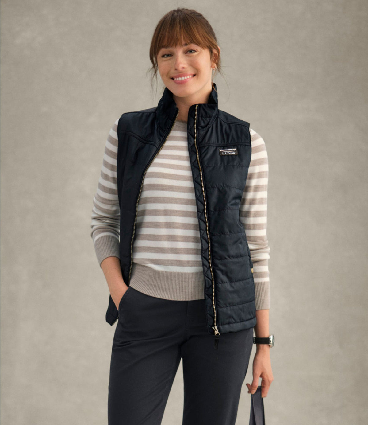 L.L.Bean Women's Mountain Classic Puffer Vest Nautical Navy