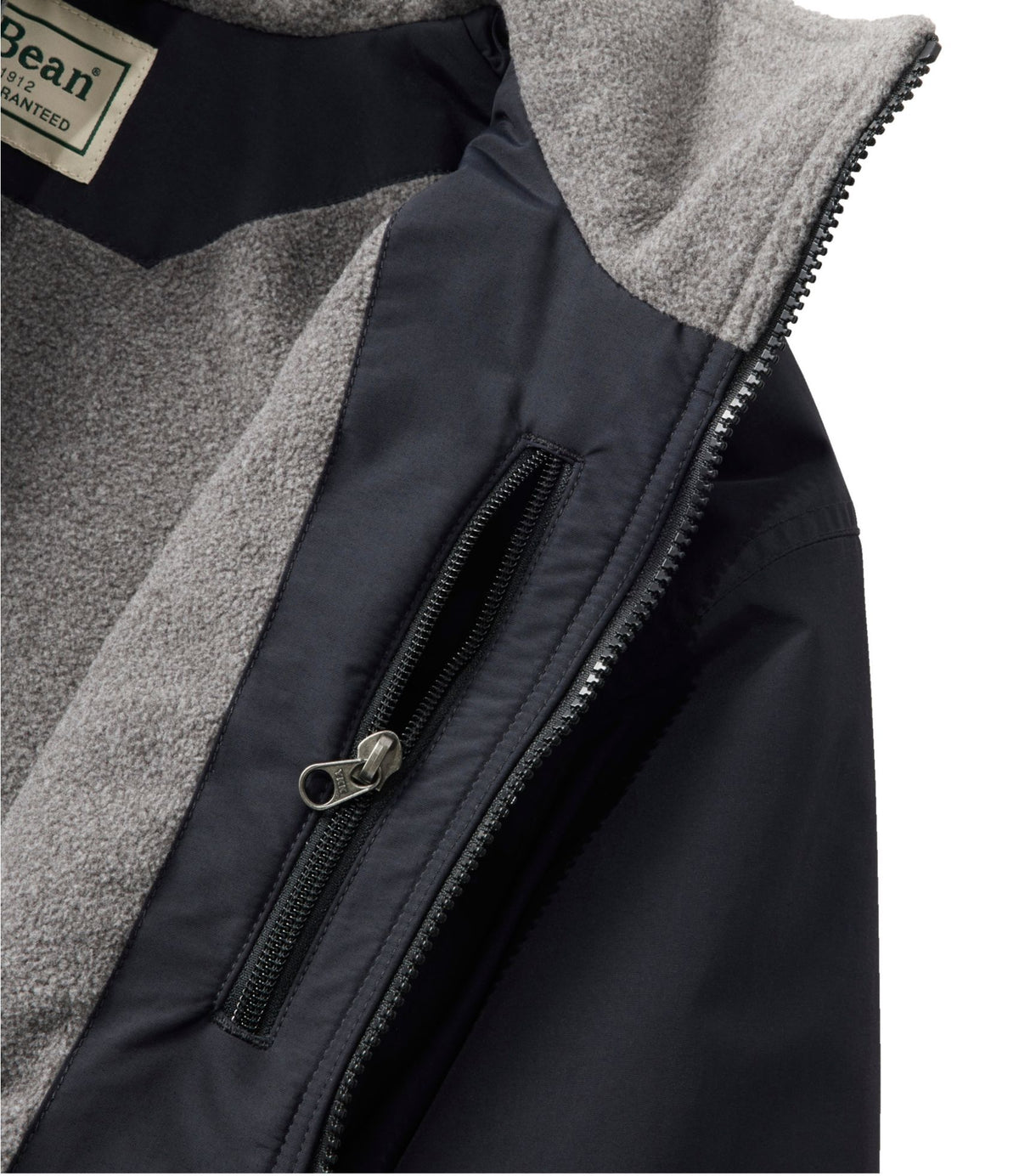 L.L.Bean Men's Warm-Up Jacket, Fleece Lined Navy