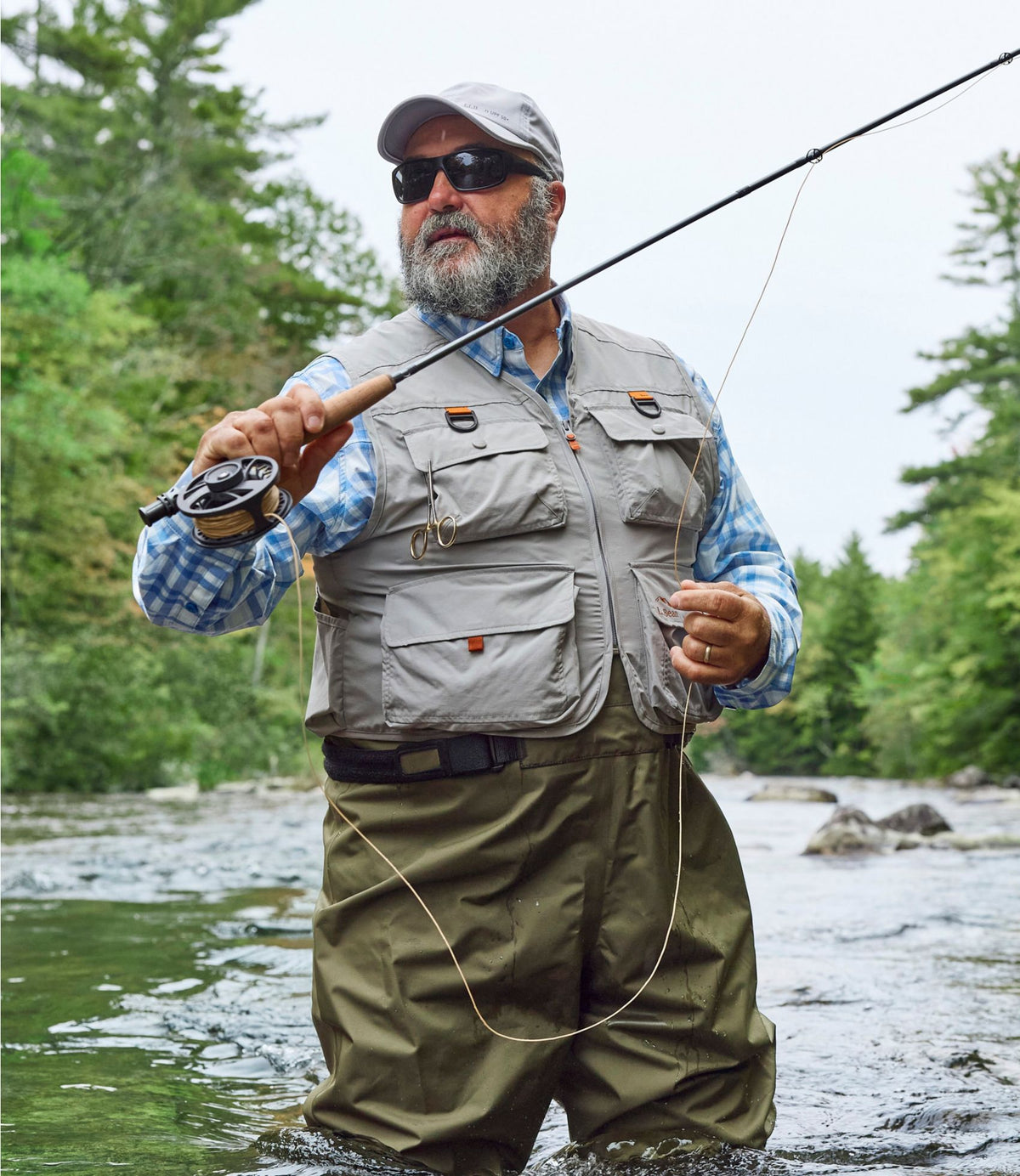 L.L.Bean Adults' Emerger Fishing Vest Anchor Gray