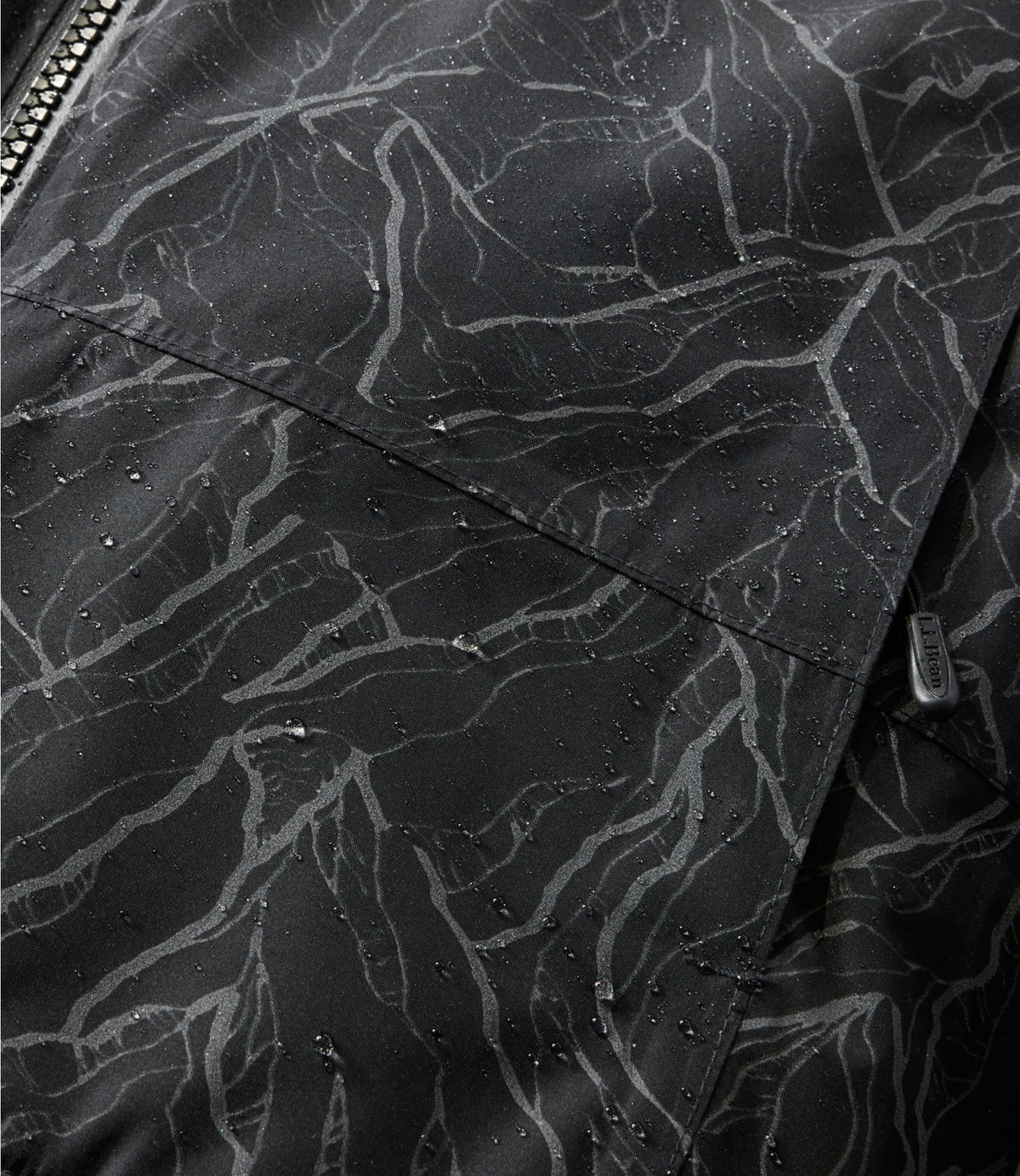 L.L.Bean Kids' Waterproof Wildcat Reflective Ski Jacket Midnight Black Reflective