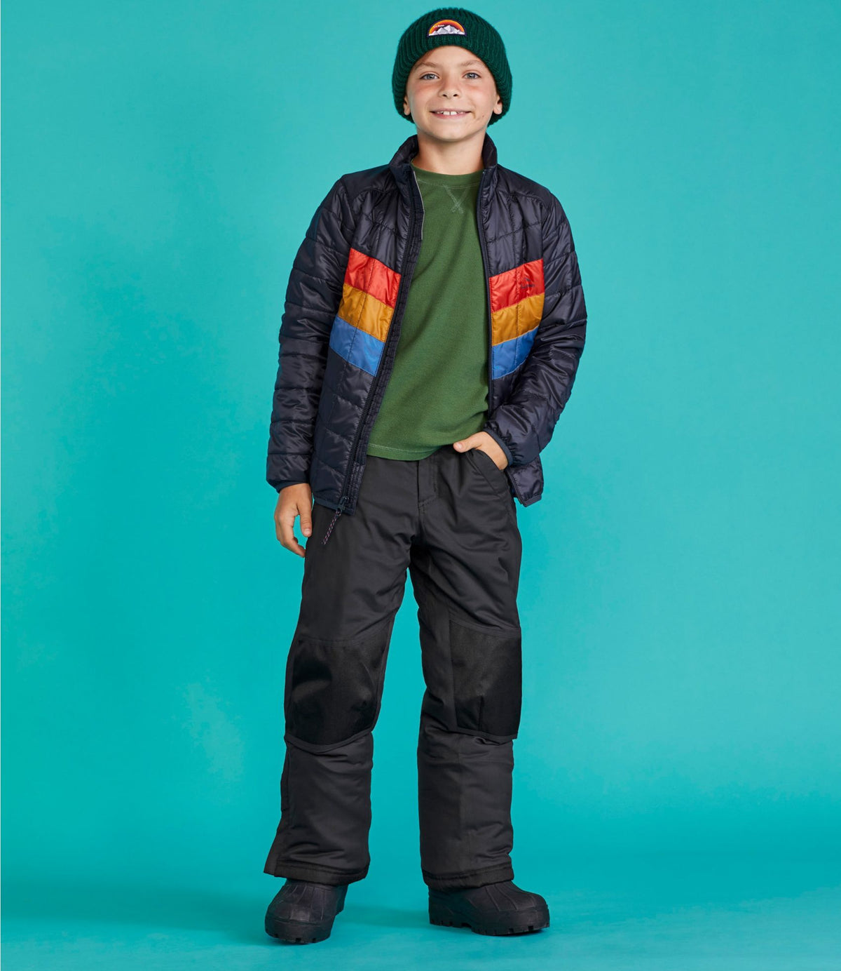 L.L.Bean Kids' Cold Buster Snow Pants Blue Tide