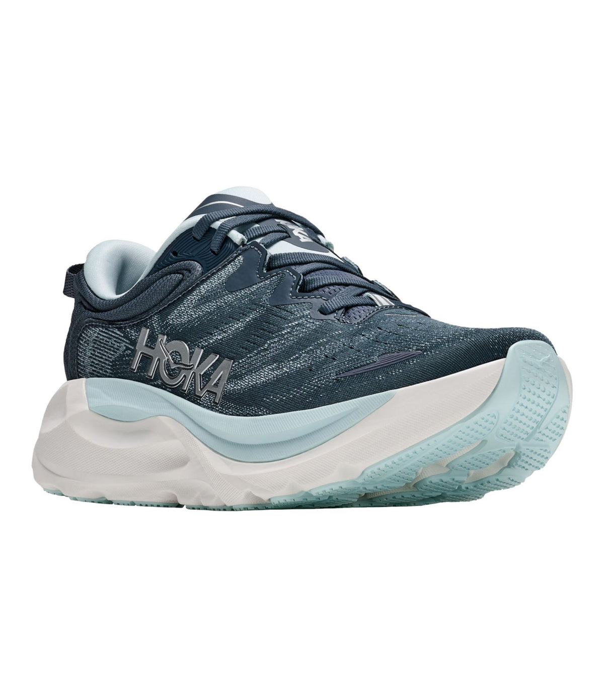 L.L.Bean Women's HOKA Gaviota 6 Running Shoes Faded Navy/Glimmering Blue