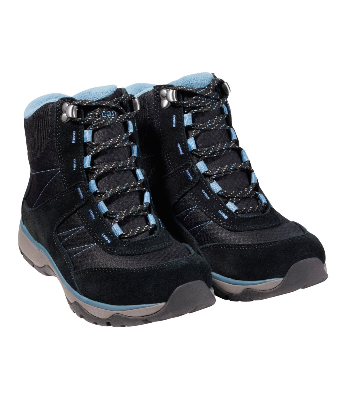 L.L.Bean Women's Snow Sneaker 5 Boots, Lace-Up Black/Slate