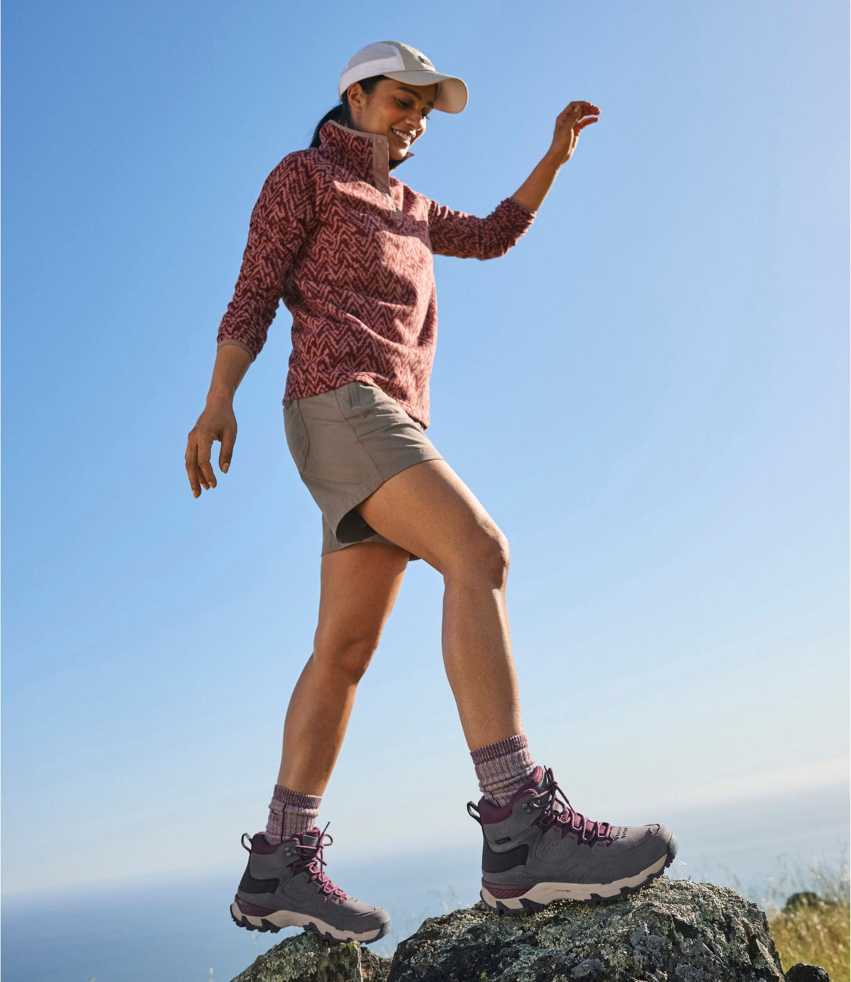 L.L.Bean Women's Trail Model X Waterproof Hiking Boots, Leather Barley