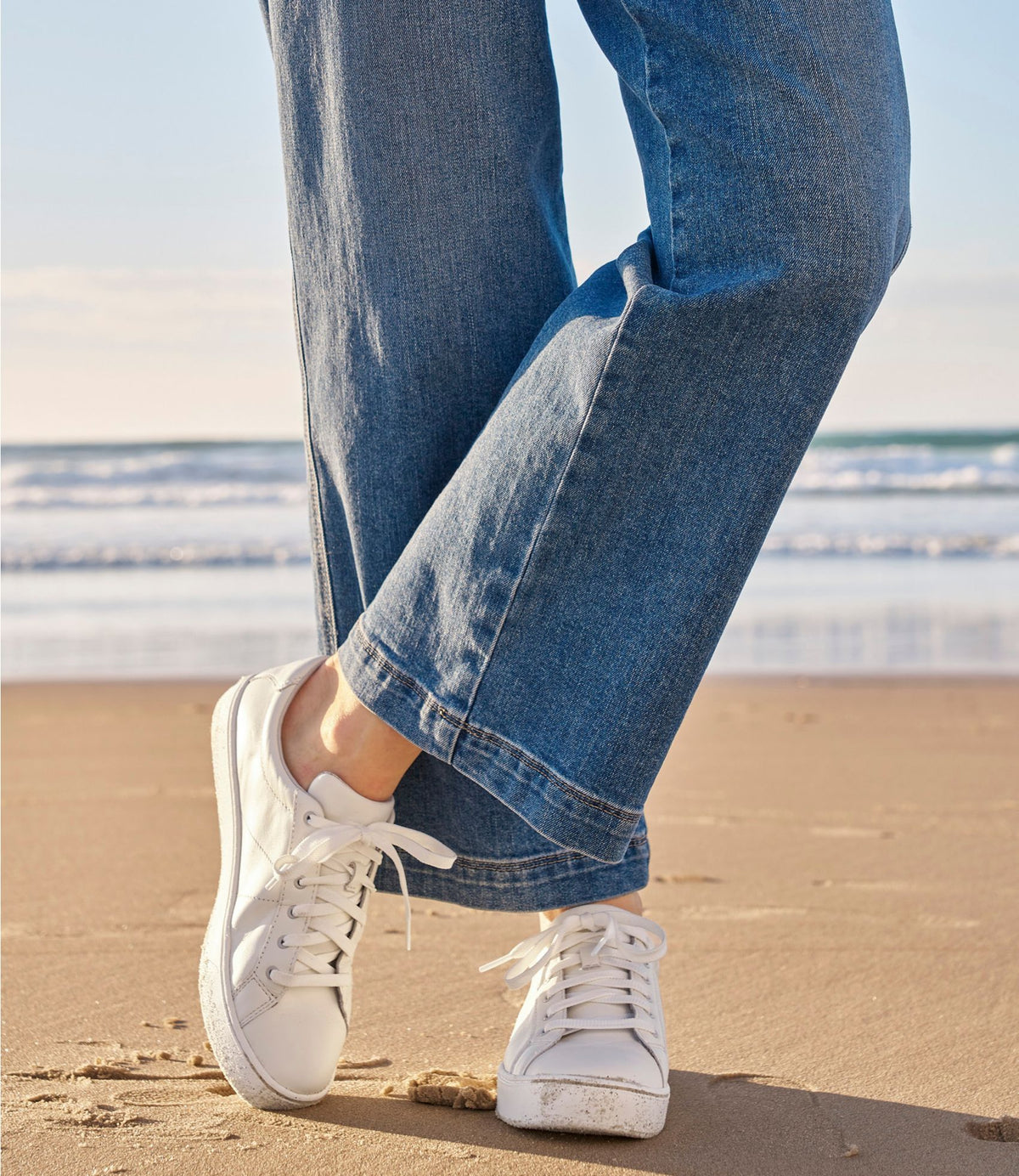 L.L.Bean Women's Eco Bay Oxfords, Full-Grain Leather White
