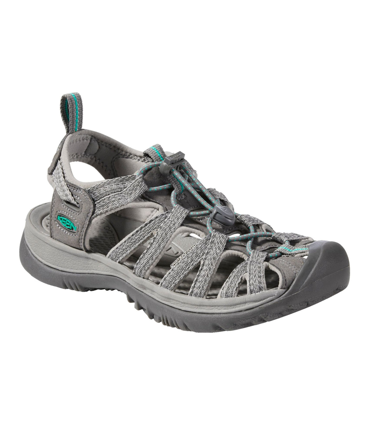 L.L.Bean Women's Keen Whisper Sandals Medium Grey/Peacock Green