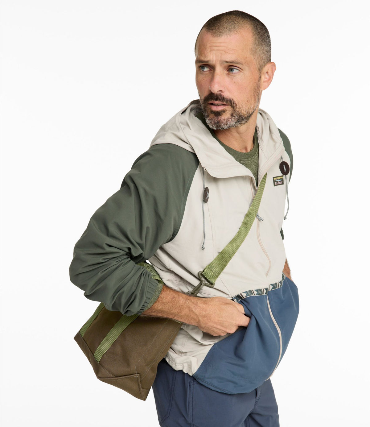 L.L.Bean Zip Hunter's Tote Bag With Strap Classic Navy