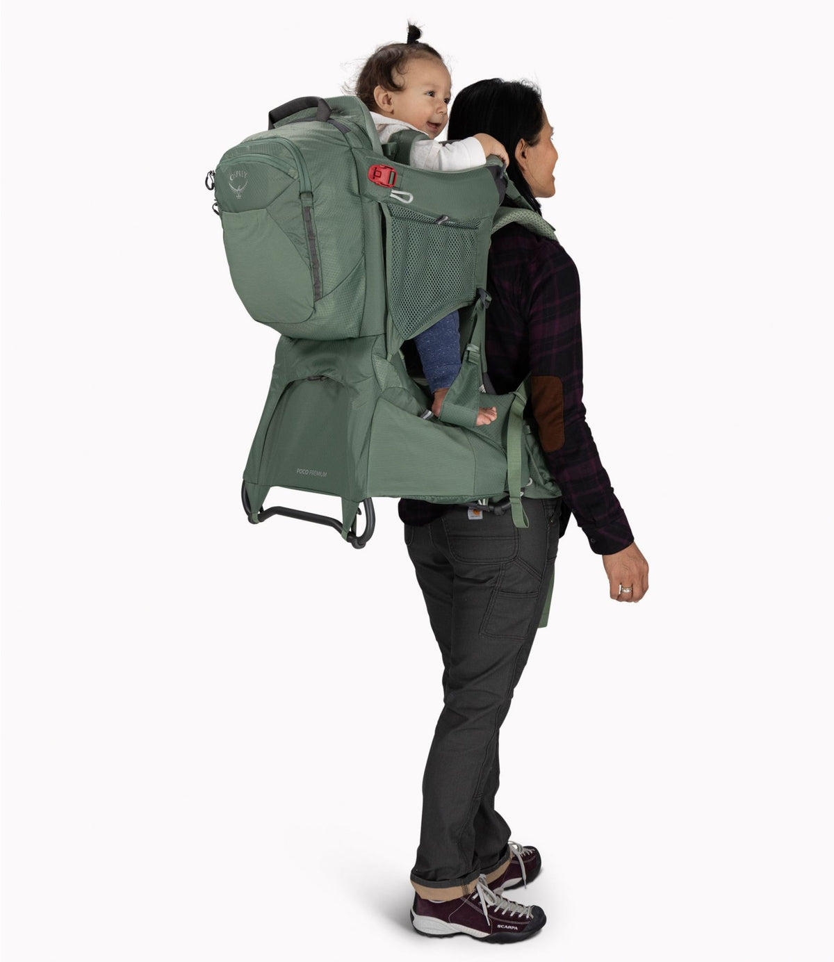 L.L.Bean Osprey Poco Premium Child Carrier Backpack Koseret Green