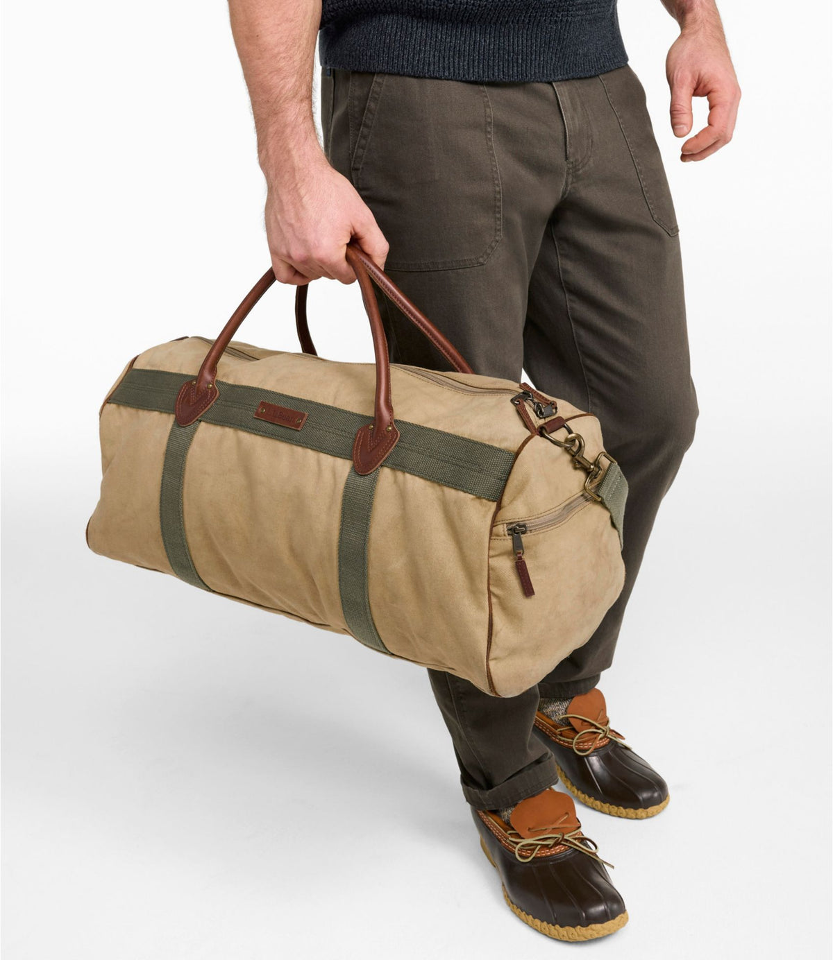 L.L.Bean Waxed Canvas Duffle, Medium Classic Navy
