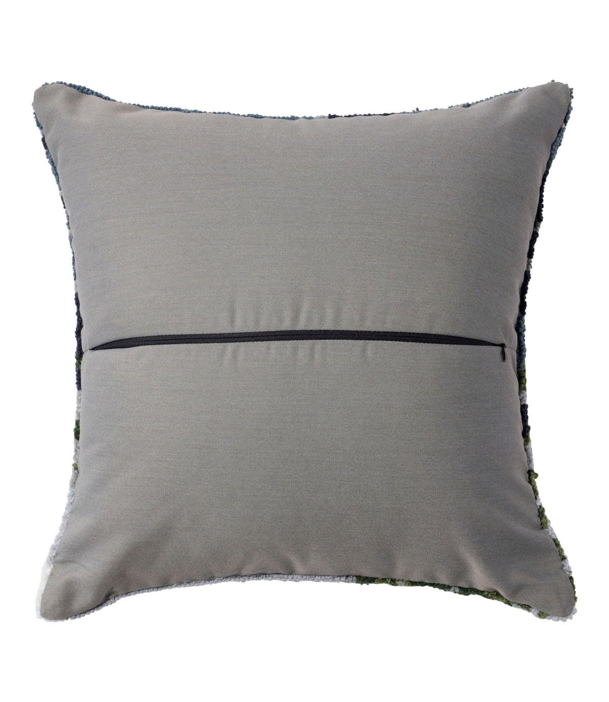 L.L.Bean Indoor/Outdoor Hooked Pillow, Treeline Pine, 18" x 18" Multi