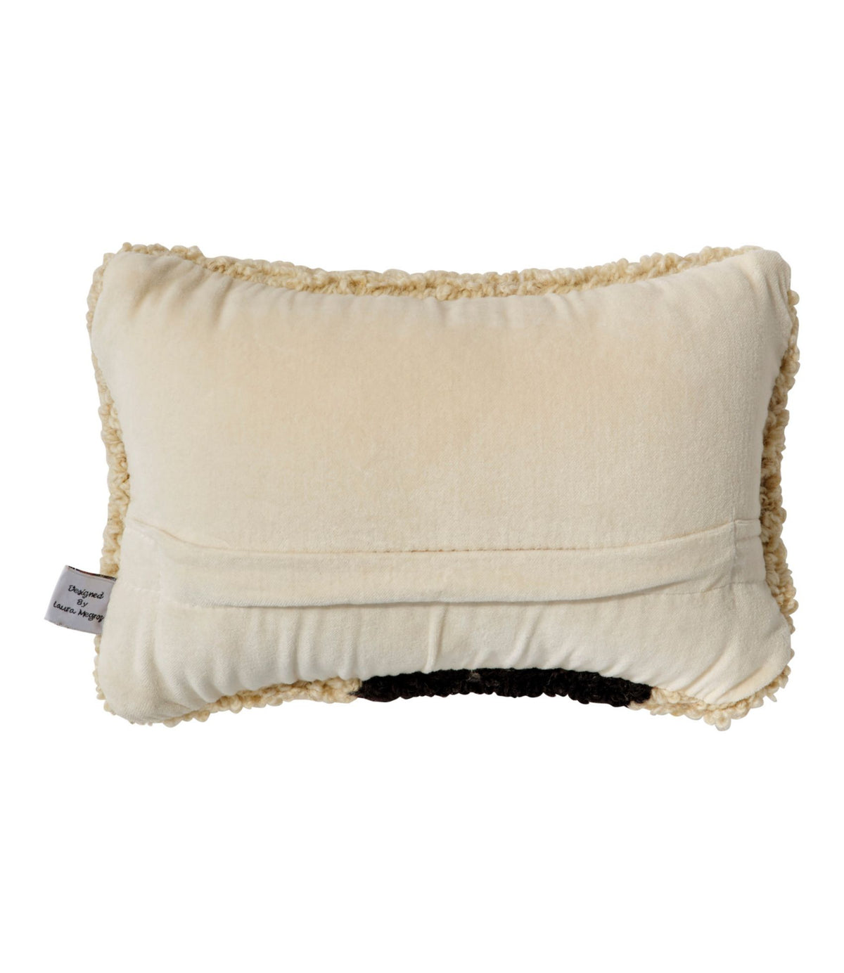 L.L.Bean Wool Hooked Throw Pillow, Black Labrador, 8" x 12"