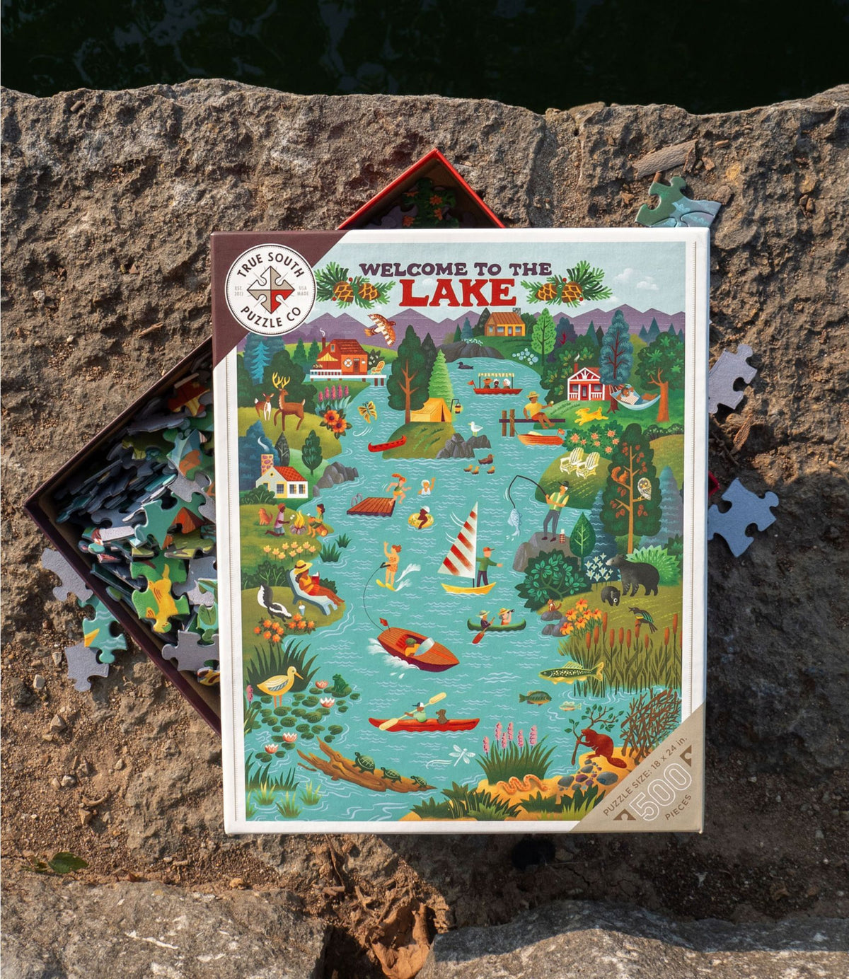 L.L.Bean Lake Living Puzzle, 500 Pieces Multi
