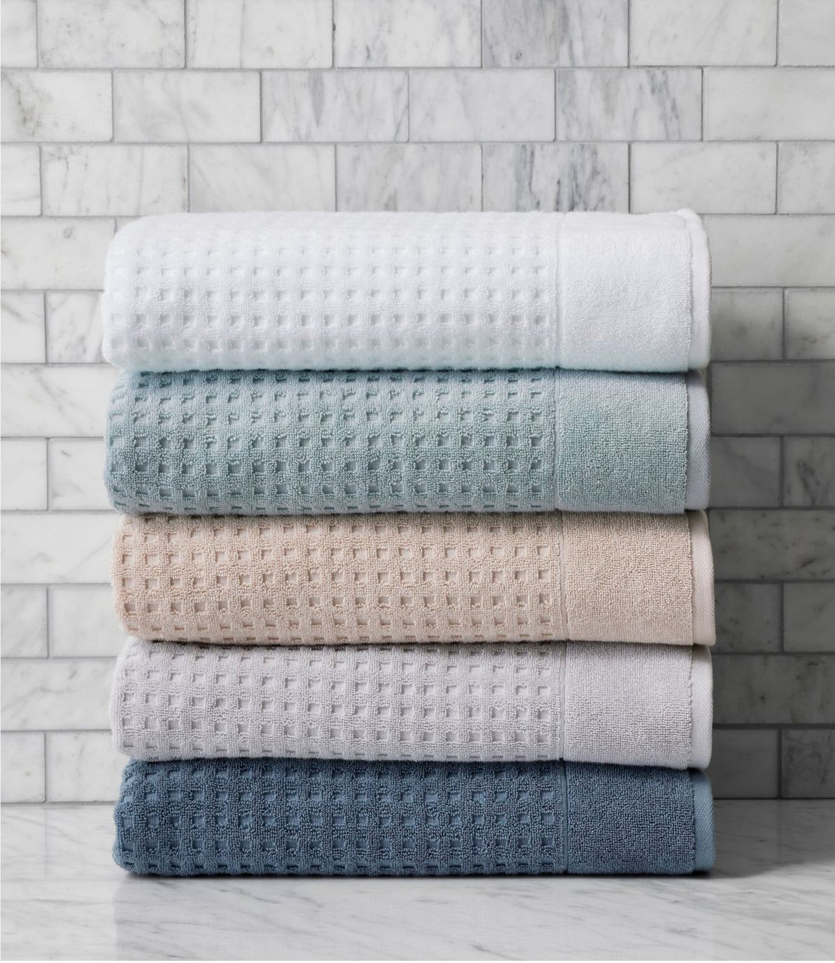 L.L.Bean Waffle Cotton Towel Set Bluegrass