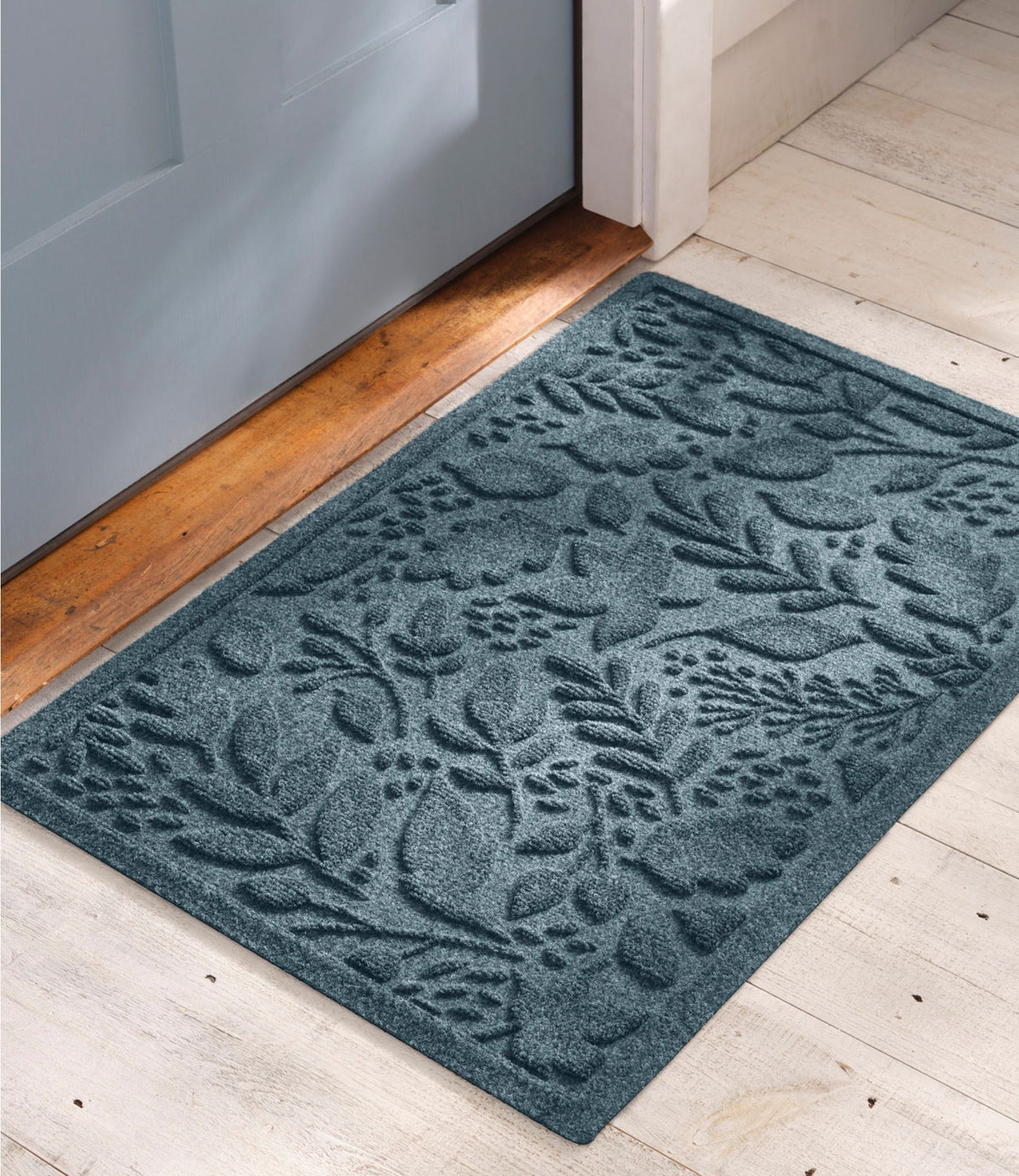 L.L.Bean Everyspace Recycled Waterhog Doormat, Foliage Bluestone