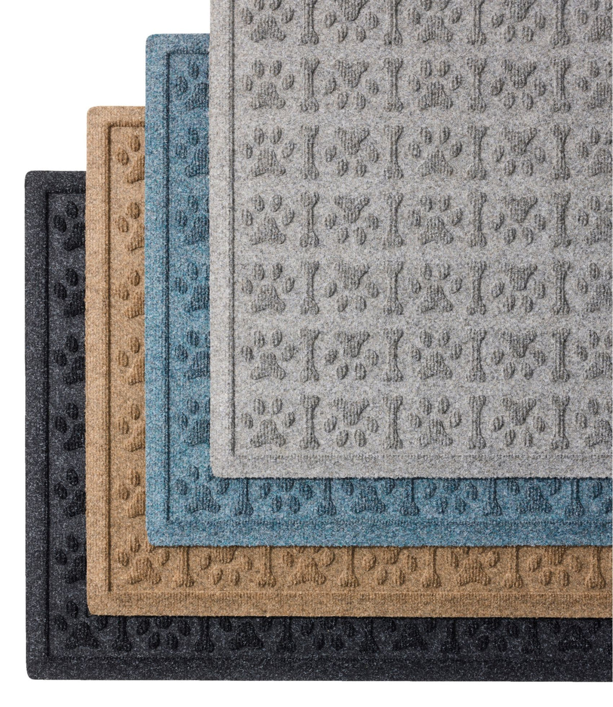L.L.Bean Recycled Waterhog Dog Mat, Dog Days Bluestone