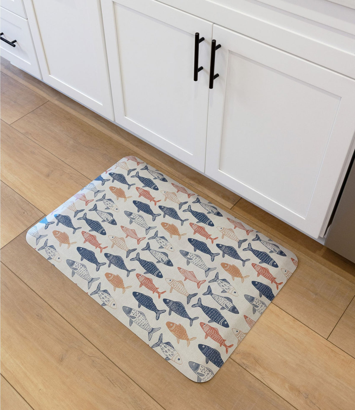 L.L.Bean Happy Feet Comfort Mat, Fish Multi