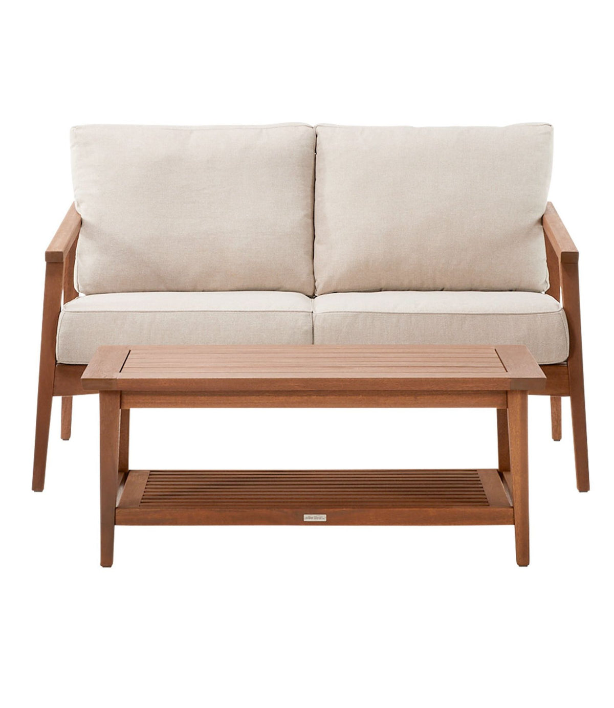 L.L.Bean Eucalyptus 4-Piece Patio Set Natural
