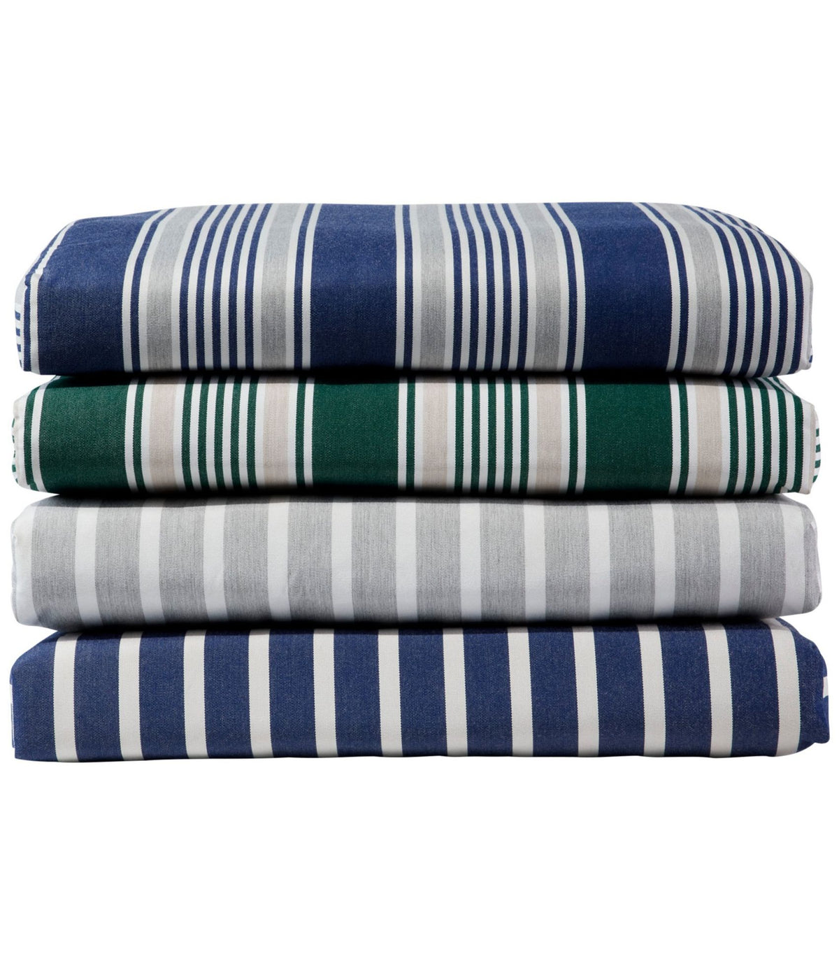 L.L.Bean Casco Bay Adirondack Chair Seat and Back Cushion, Stripe Green/Sand Multi