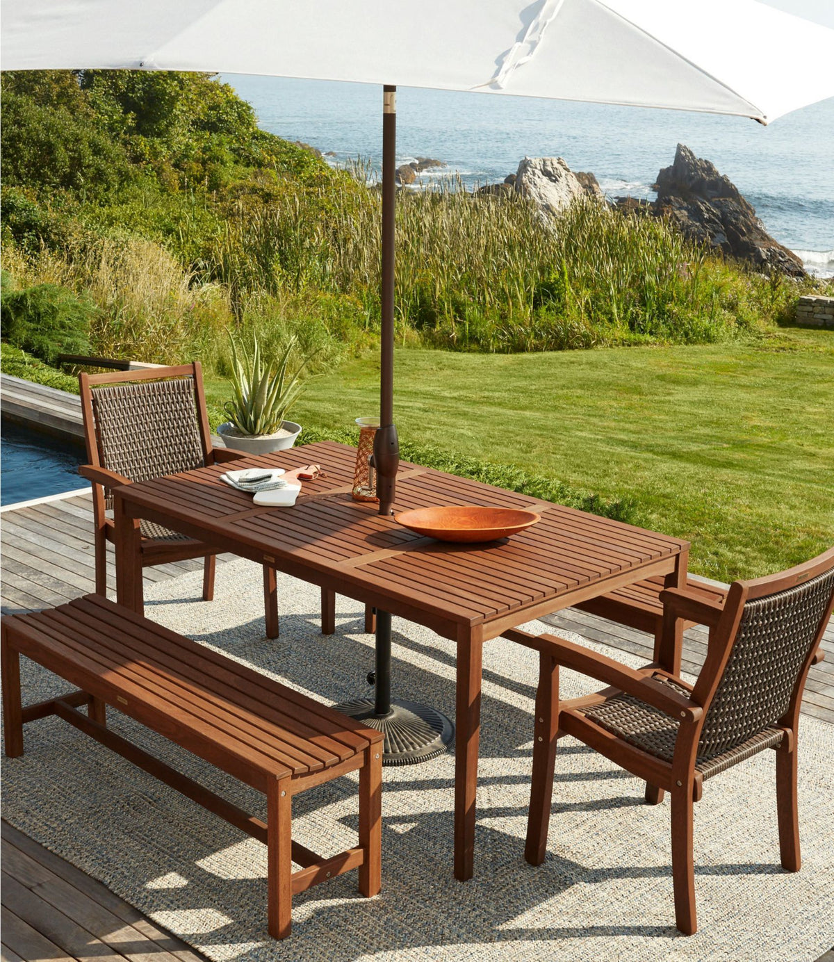 L.L.Bean Eucalyptus Farmhouse Table Natural