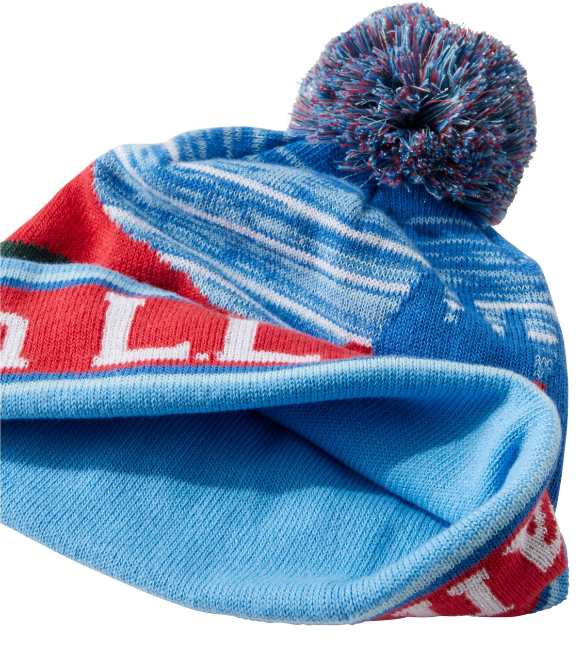 L.L.Bean Toddlers' L.L.Bean Pom Hat Classic Navy/Olive Gray