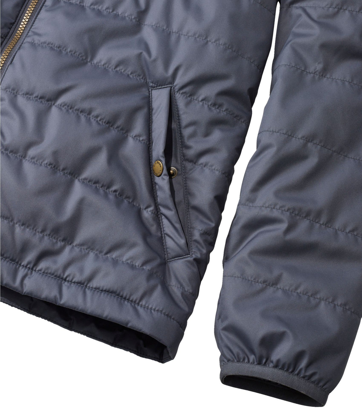 L.L.Bean Men's Mountain Classic Puffer Hooded Jacket Gunmetal Gray