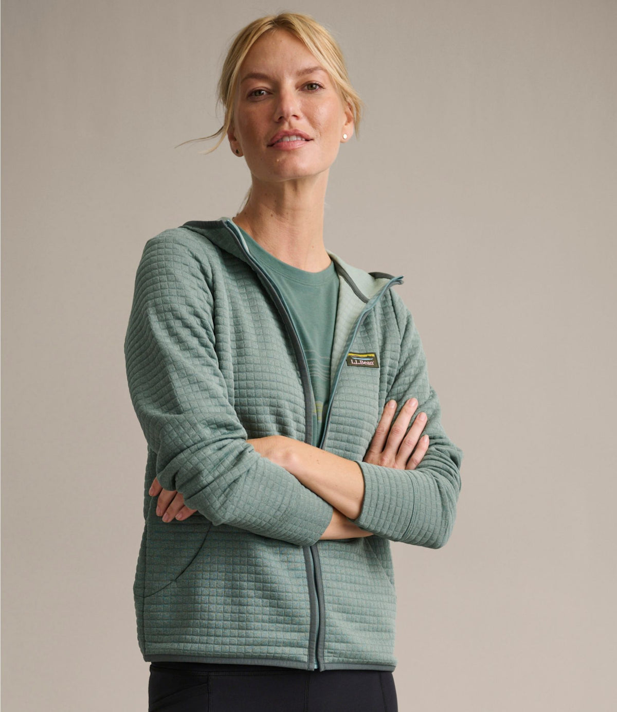 L.L.Bean Women's Airlight Grid Full-Zip Jacket Deep Lake Heather