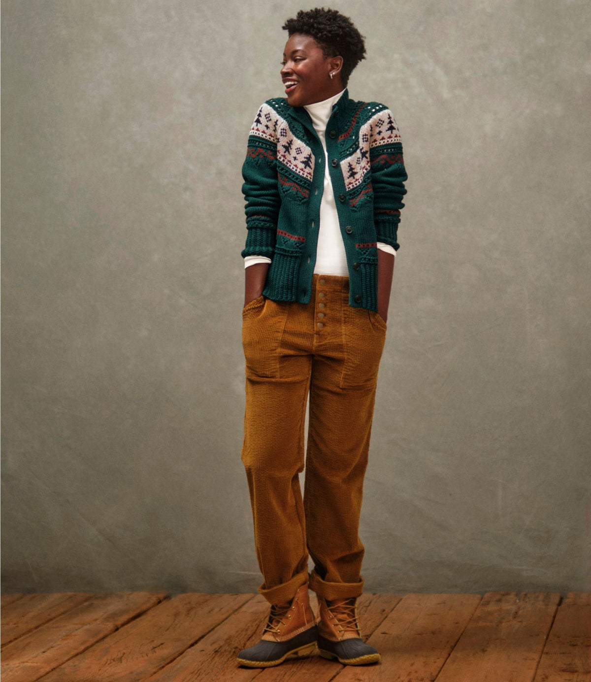 L.L.Bean Women's Signature Utility Corduroy Pants, Mid-Rise Straight-Leg Bronze Brown