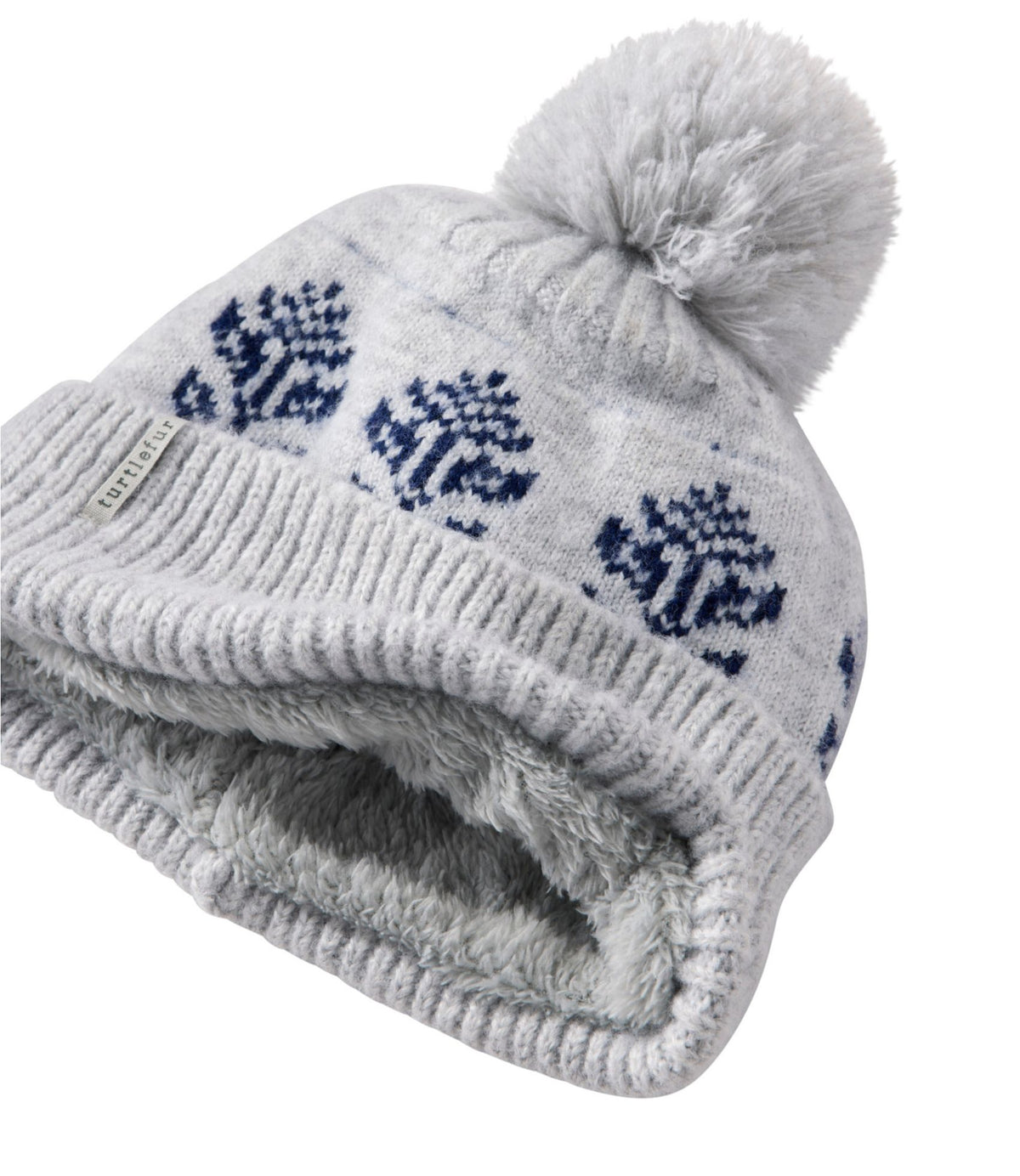 L.L.Bean Women's Turtle Fur Freya Pom Hat Ash