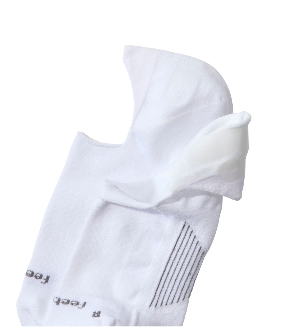 L.L.Bean Adults' Feetures Invisible Ultra Light Cushion Socks White