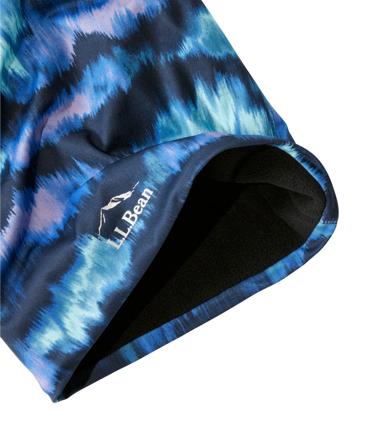 L.L.Bean Adults' L.L.Bean Performance Neck Gaiter, Fleece-Lined Print Aurora Print
