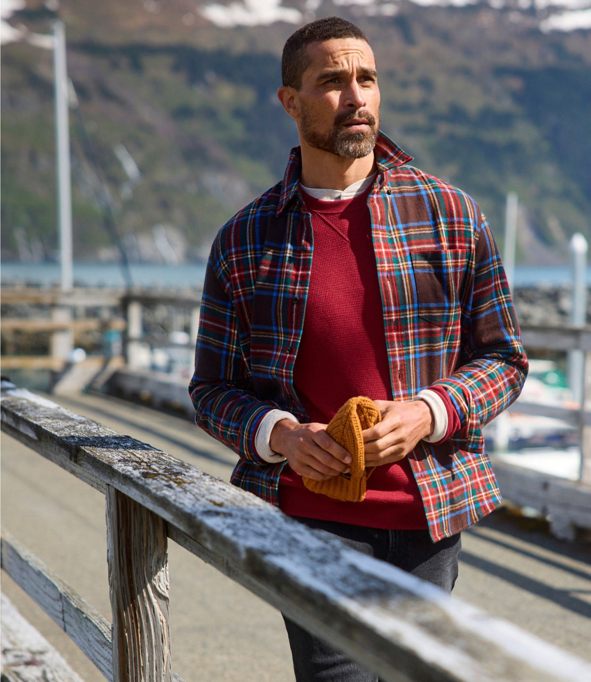 L.L.Bean Men's Scotch Plaid Flannel Shirt, Slightly Fitted Untucked Fit Bean of Freeport Green