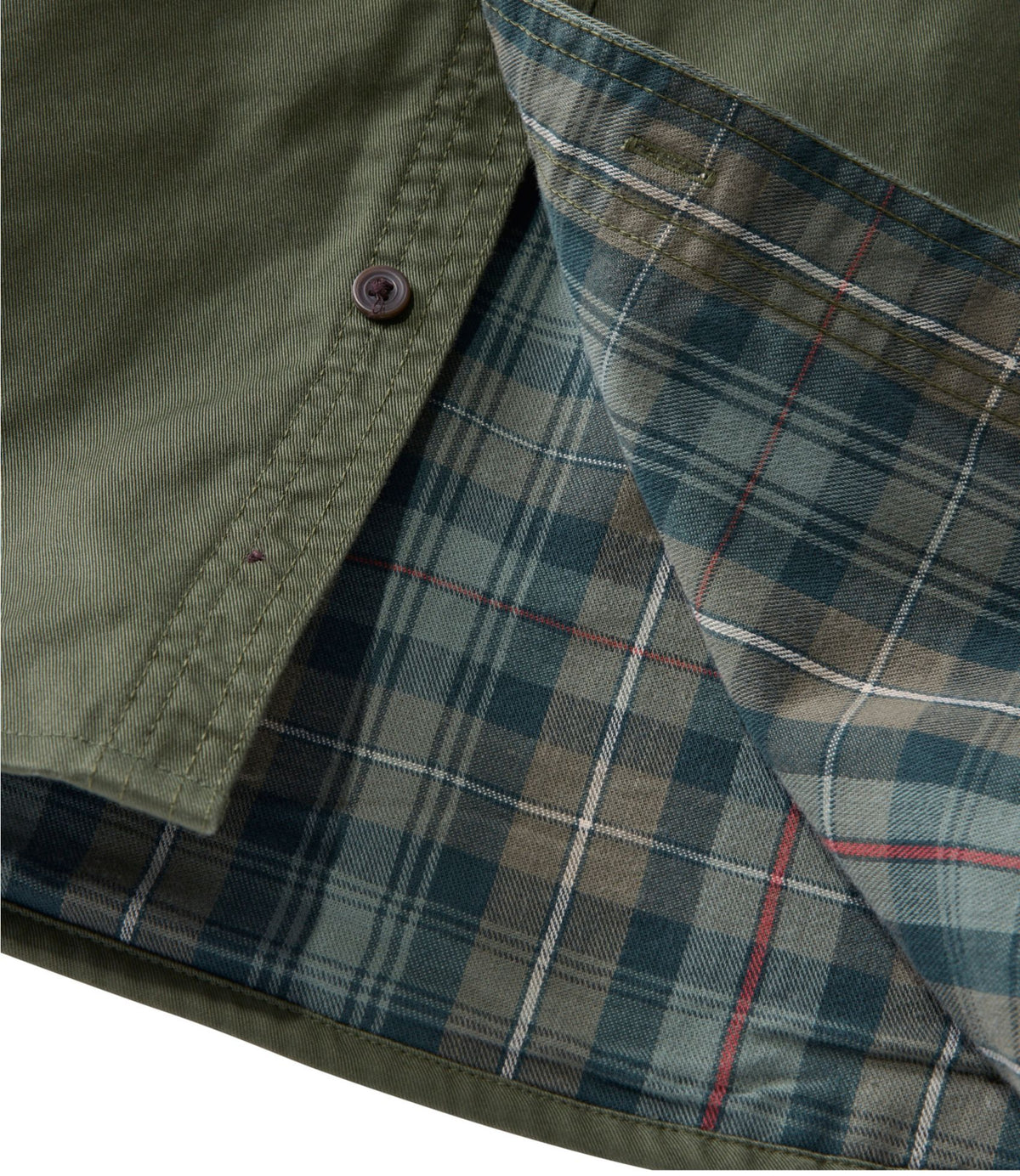 L.L.Bean Men's Flannel-Lined Hurricane Shirt Deepest Brown