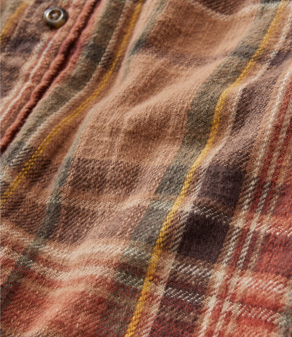 L.L.Bean Men's 1912 Field Flannel Shirt, Lined, Slightly Fitted Untucked Fit, Plaid Toasted Coconut