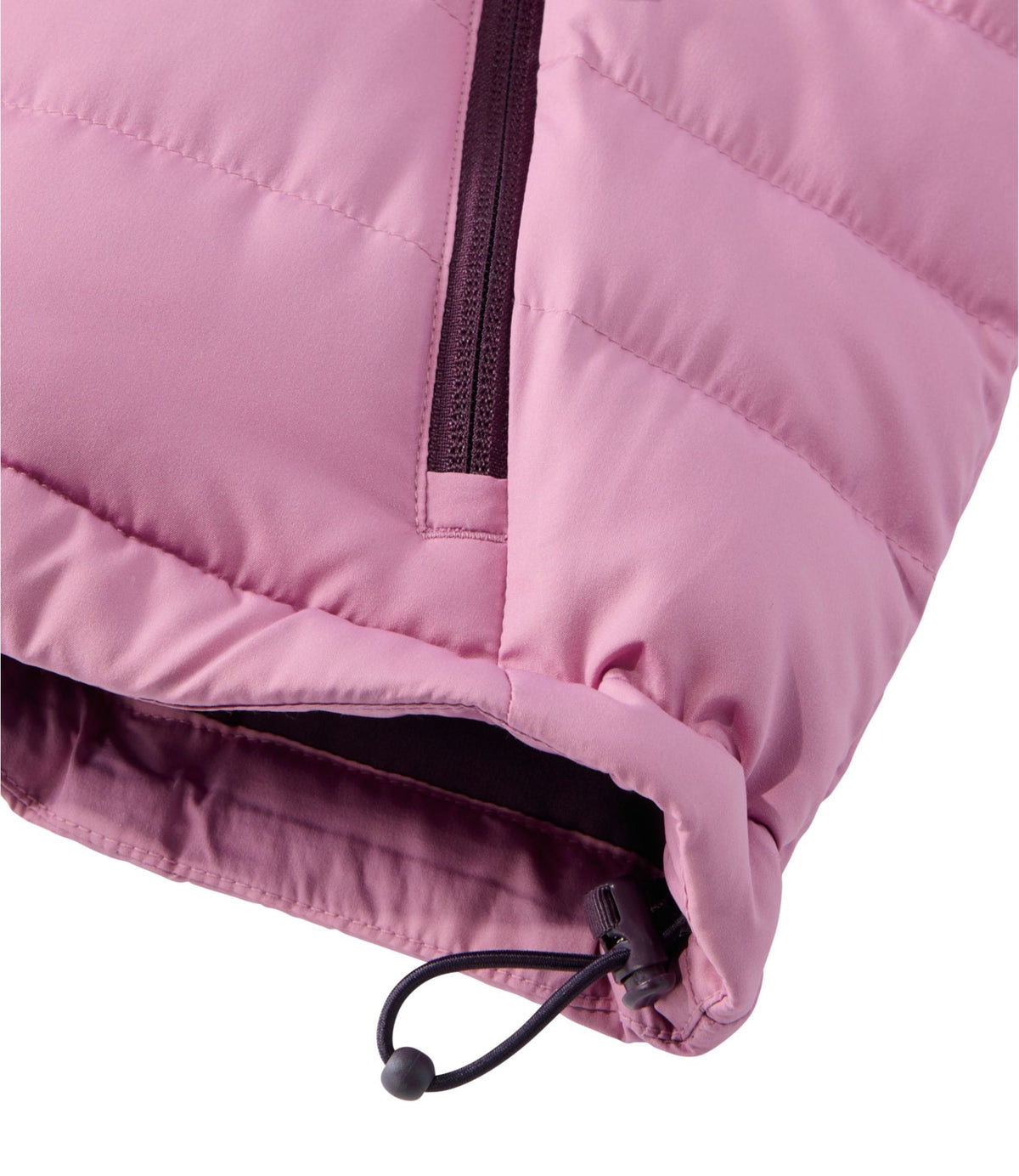L.L.Bean Women's Access Down Vest, Colorblock Eggplant/Iced Orchid
