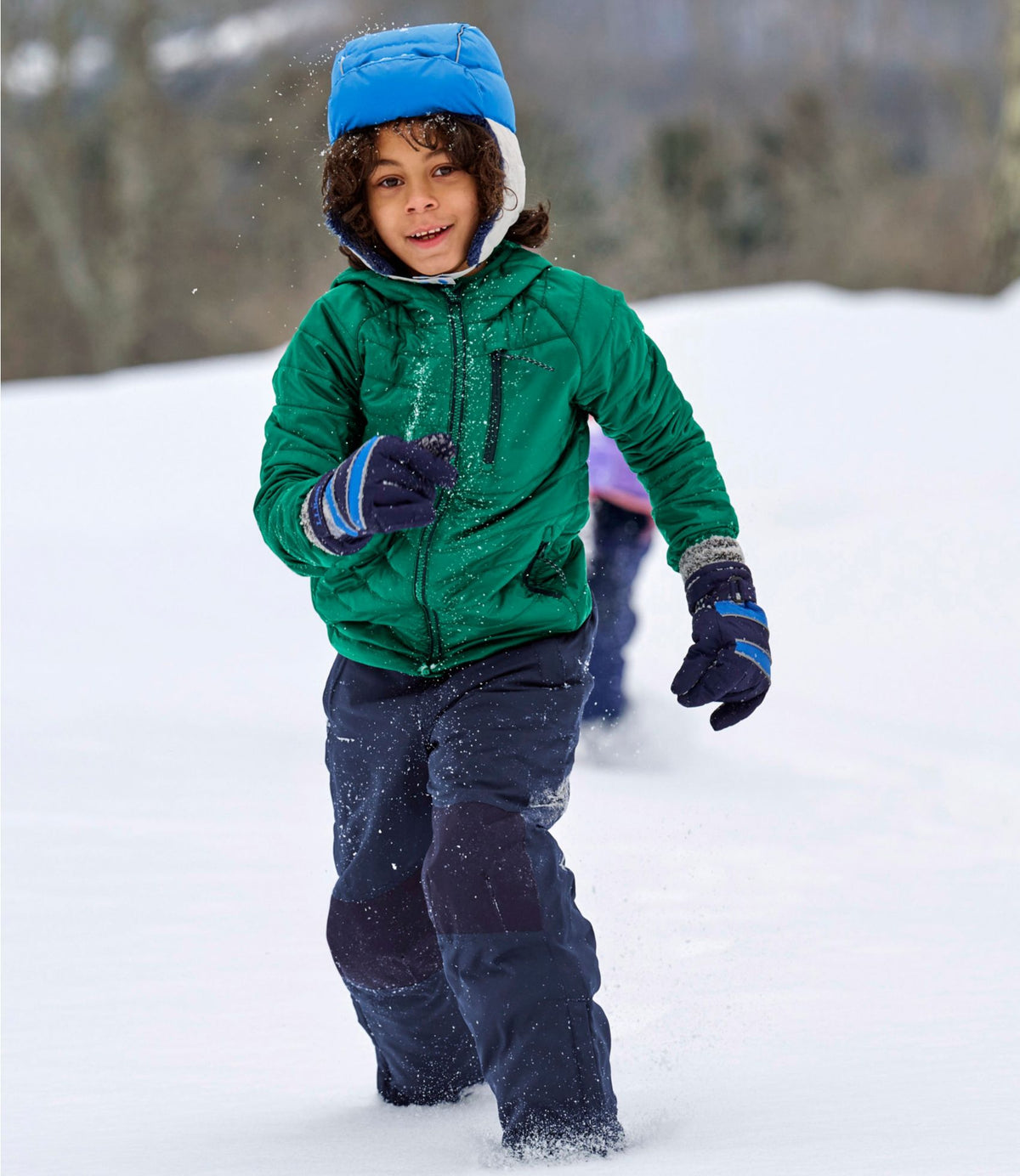 L.L.Bean Kids' PrimaLoft Packaway Hooded Jacket Bright Mariner