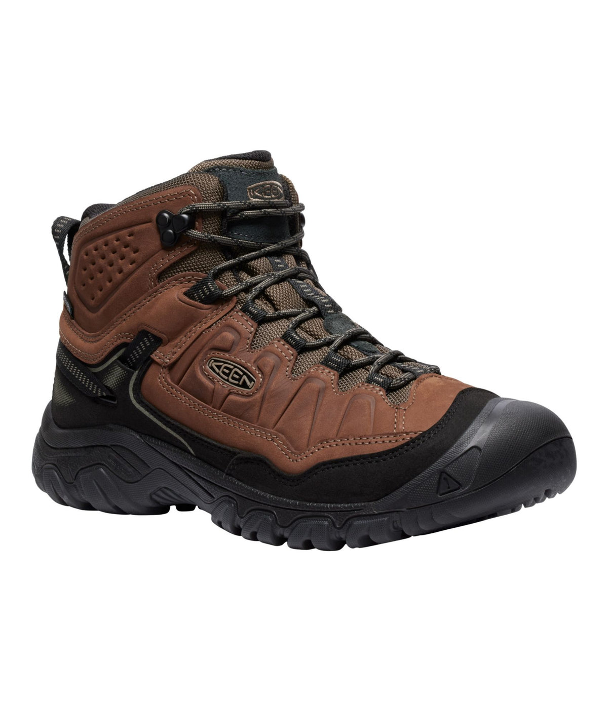 L.L.Bean Men's Keen Targhee IV Mid Waterproof Hiking Boots Bison/Black